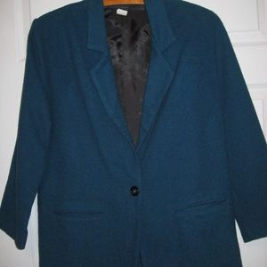 WOMEN'S TURQUOISE LINED BLAZER SIZE MEDIUM